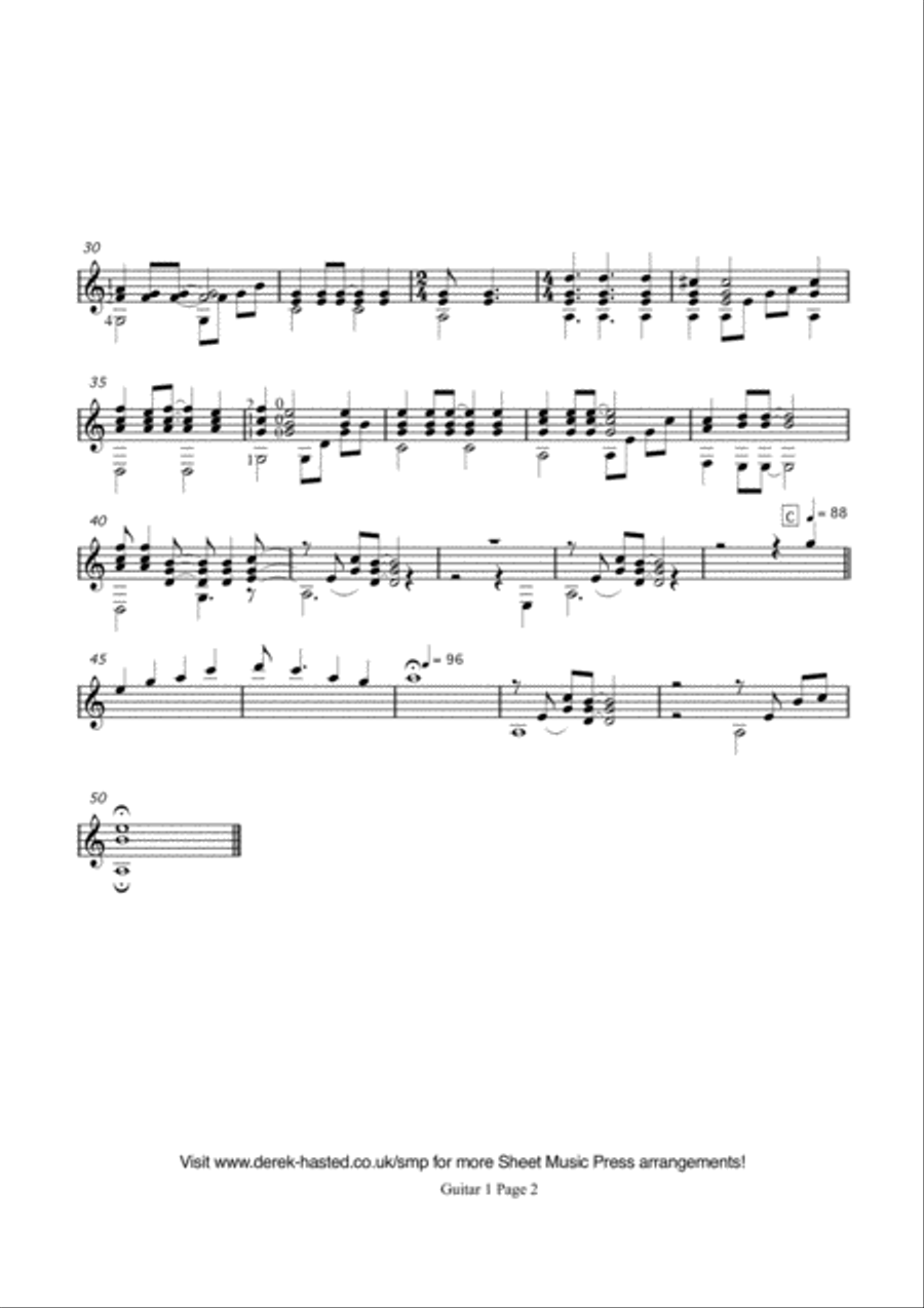 Song From M*a*s*h (suicide Is Painless) Guitar scores gallery preview page 4