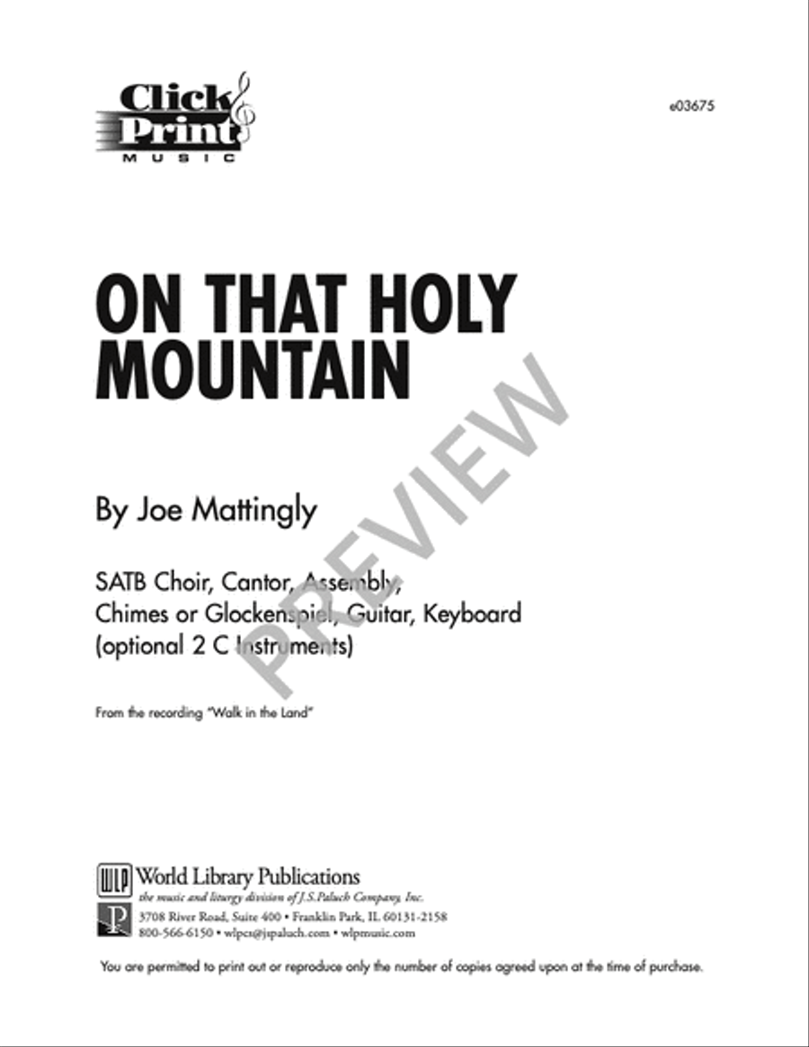 On That Holy Mountain On That Holy Mountain 4-Part scores gallery preview page 2