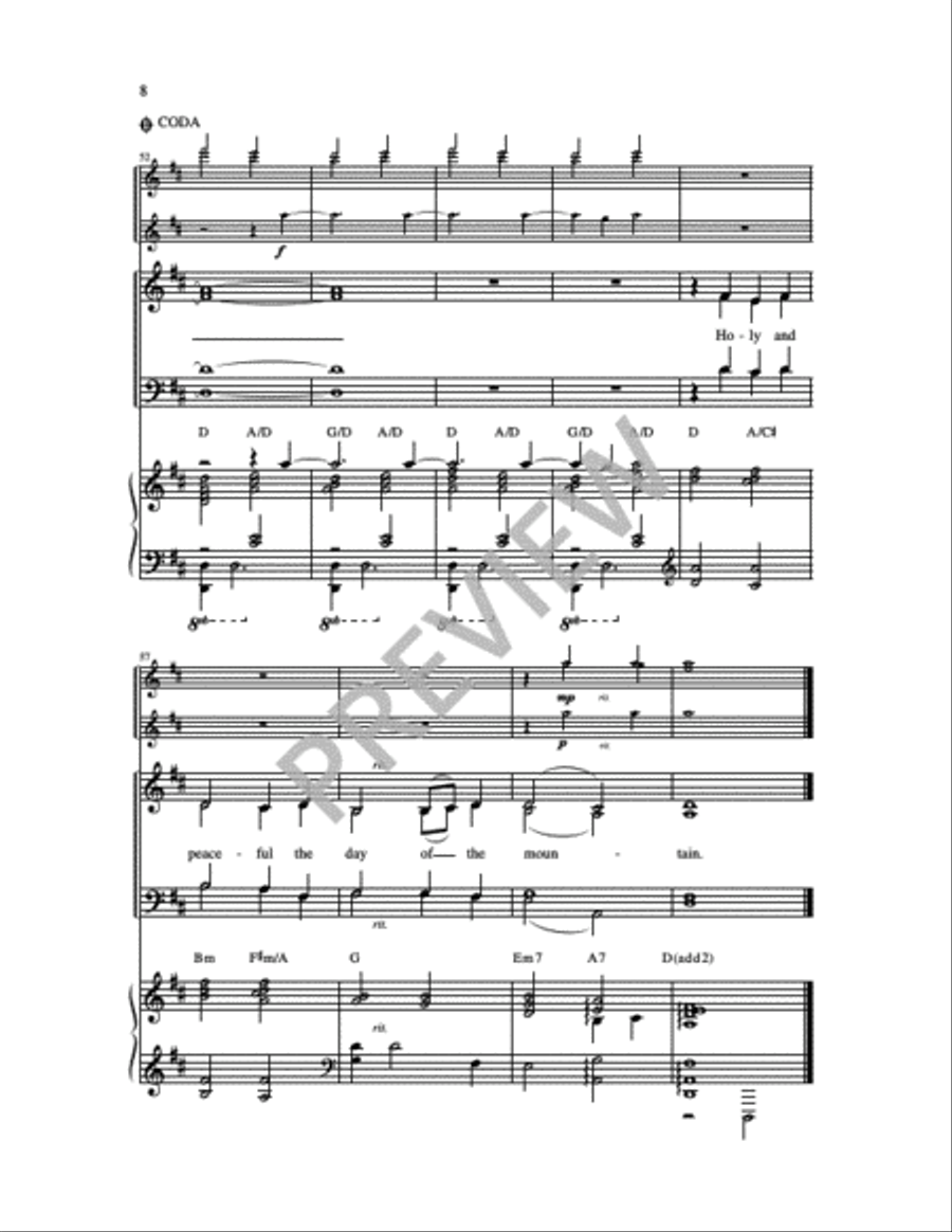 On That Holy Mountain On That Holy Mountain 4-Part scores gallery preview page 9