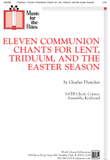 Eleven Communion Chants for Lent, Triduum, and the Easter Season