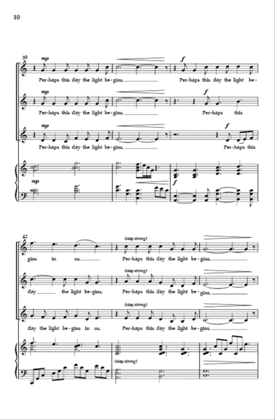 Where the Light Begins (SSA) SSA scores gallery preview page 9