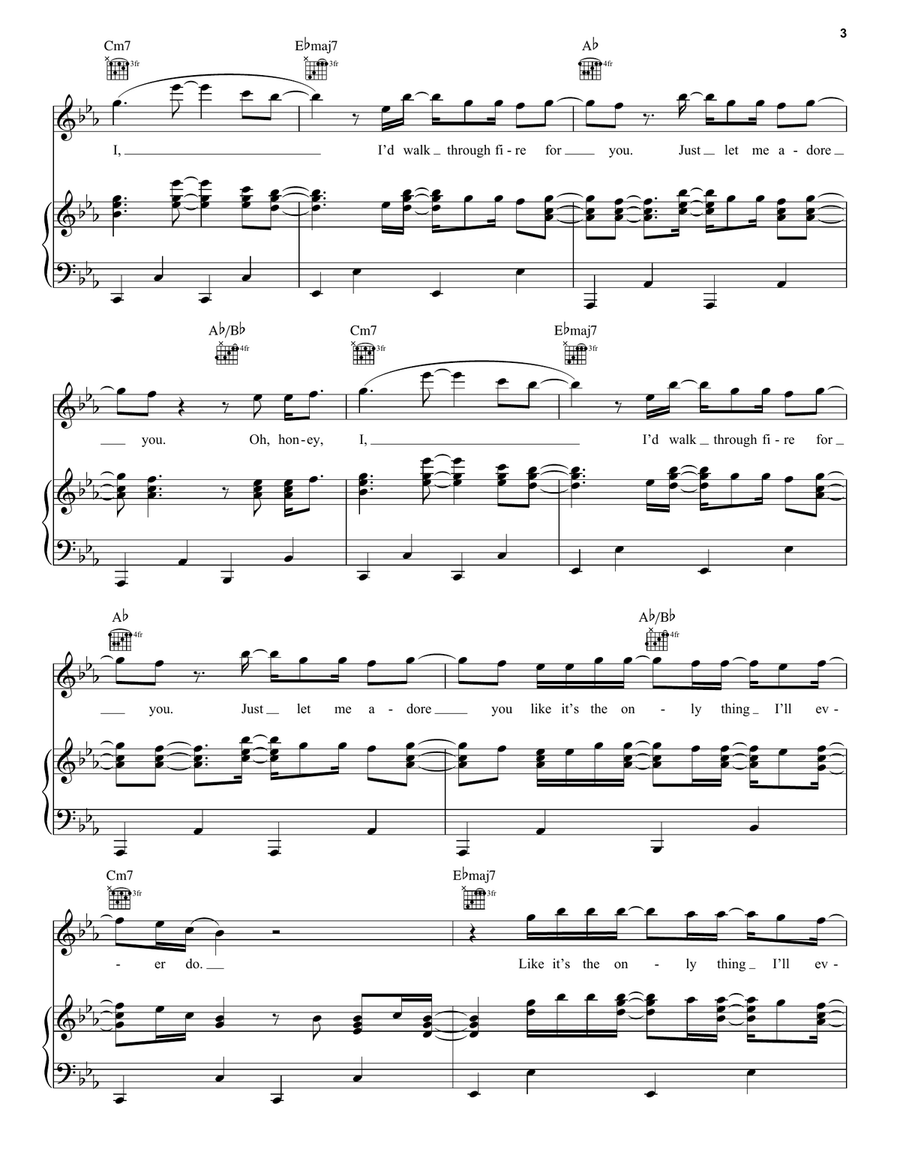 Adore You Adore You Piano, Vocal, Guitar scores gallery preview page 3
