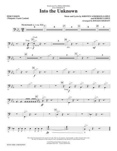 Into The Unknown (from Disney's Frozen 2) (arr. Roger Emerson) - Percussion