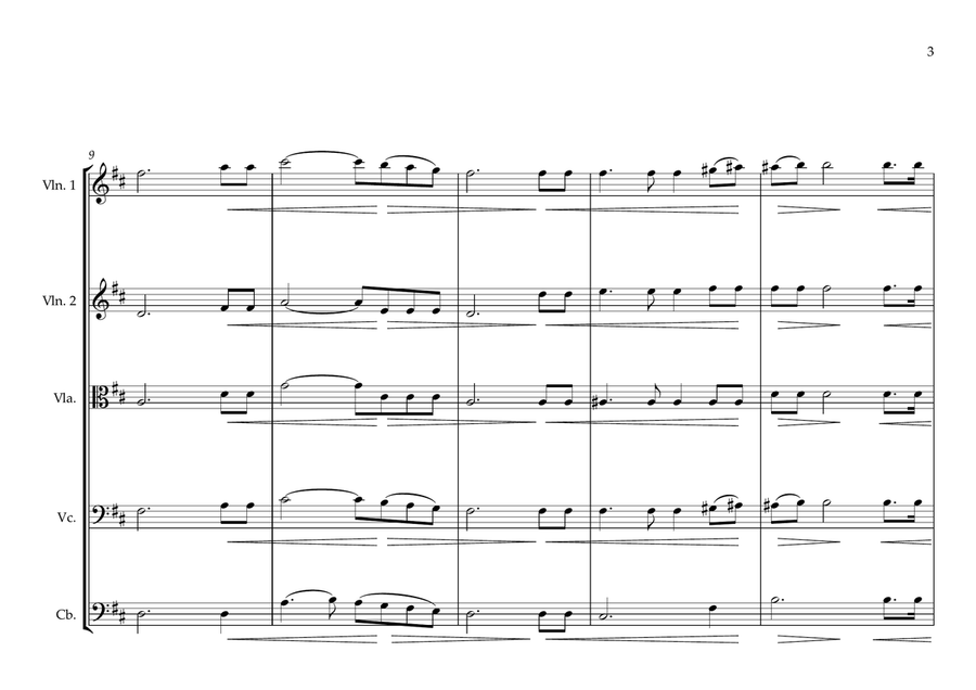 Czech National Anthem for String Orchestra (MFAO World National Anthem Series) String Orchestra scores gallery preview page 3