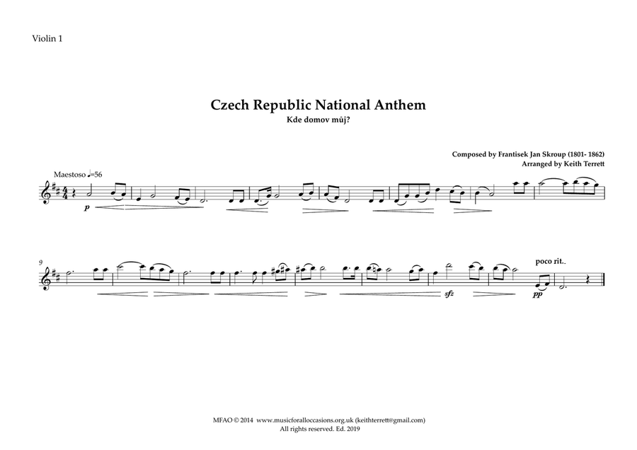Czech National Anthem for String Orchestra (MFAO World National Anthem Series) String Orchestra scores gallery preview page 5