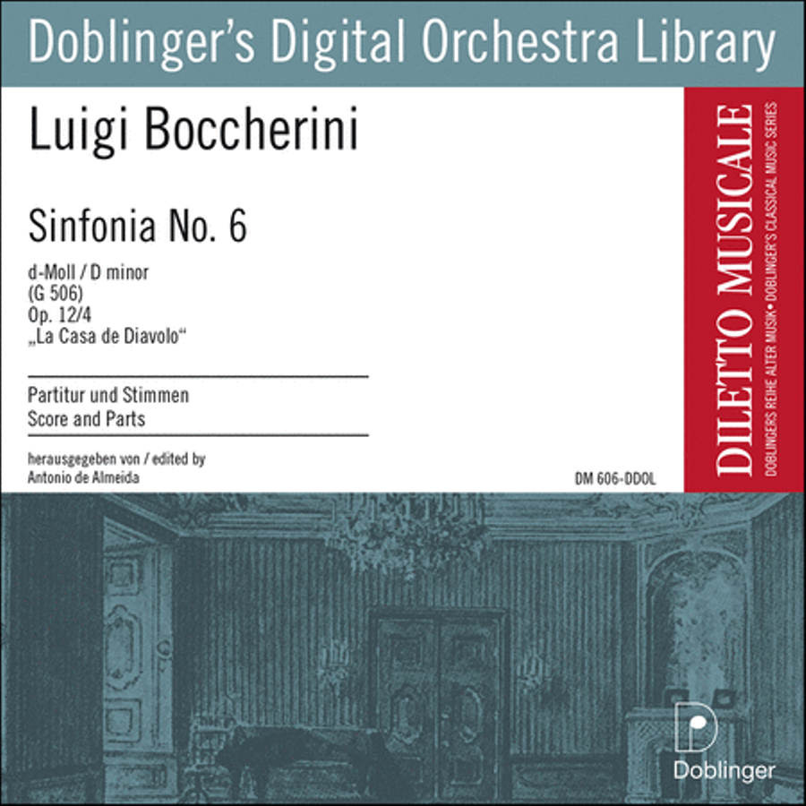Sinfonia Nr. 6 d-moll op. 12 / 4 - G 506 ,,La Casa del Diavolo CD-ROM scores gallery preview page 1