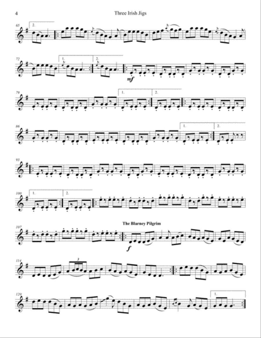 Three Irish Jigs (Parts) - Swallowtail, The Lilting Banshee, The Blarney Pilgrim Cello scores gallery preview page 4