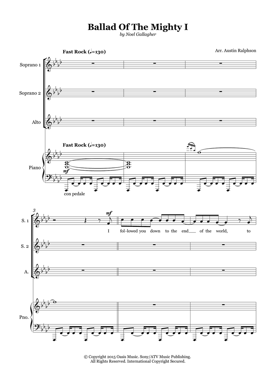 Ballad Of The Mighty I Ballad Of The Mighty I Small Ensemble scores gallery preview page 2