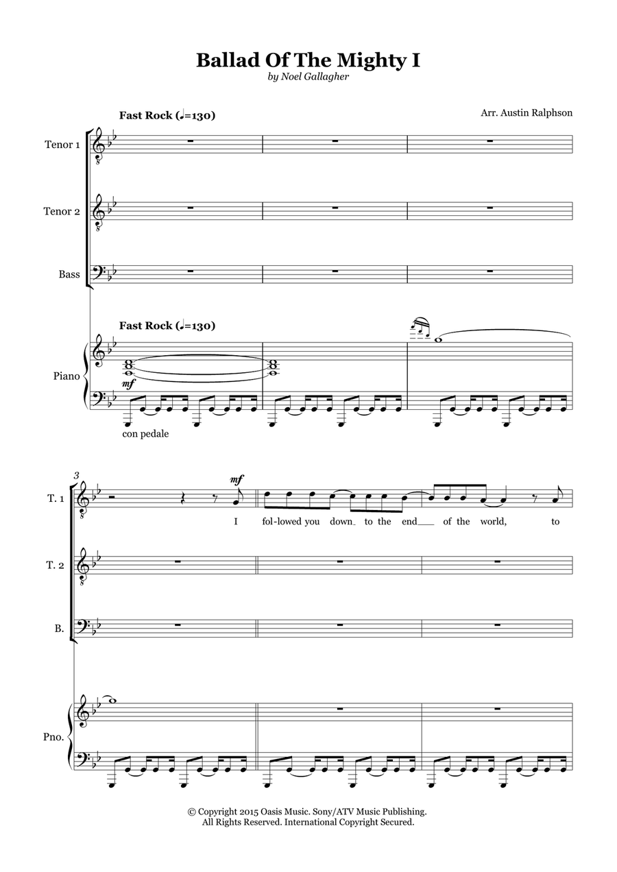 Ballad Of The Mighty I Ballad Of The Mighty I Small Ensemble scores gallery preview page 2