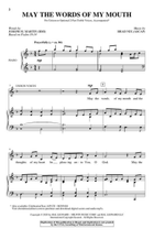 May the Words of My Mouth Unison Choir scores gallery preview page 3