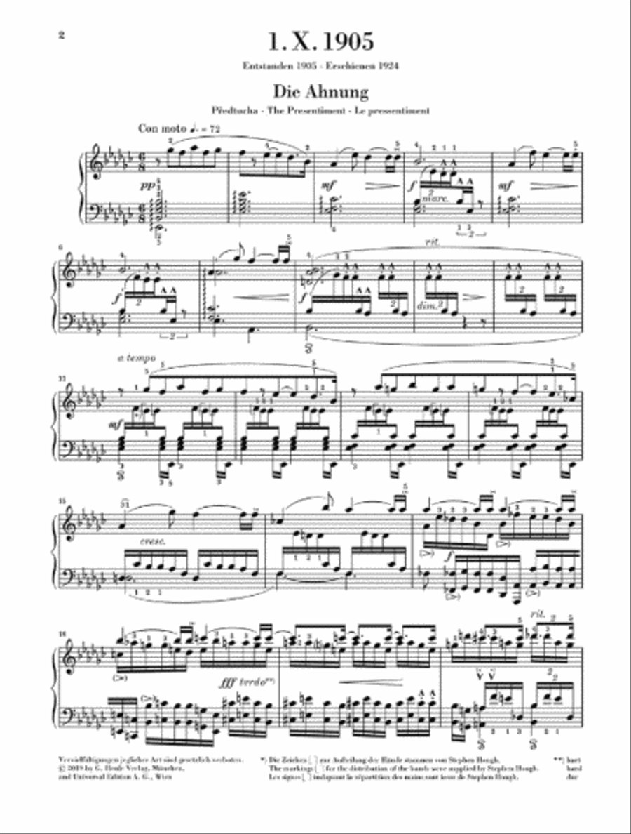 1. X. 1905 1. X. 1905 Piano Solo scores gallery preview page 2