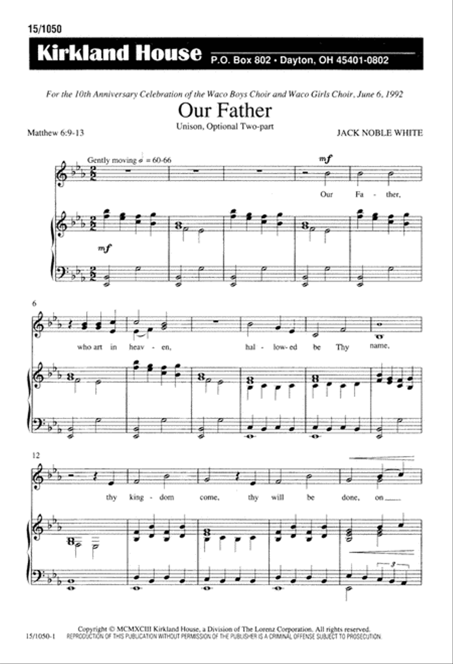 Praise Him for Peace on Earth (Digital Download) Unison Choir scores gallery preview page 1