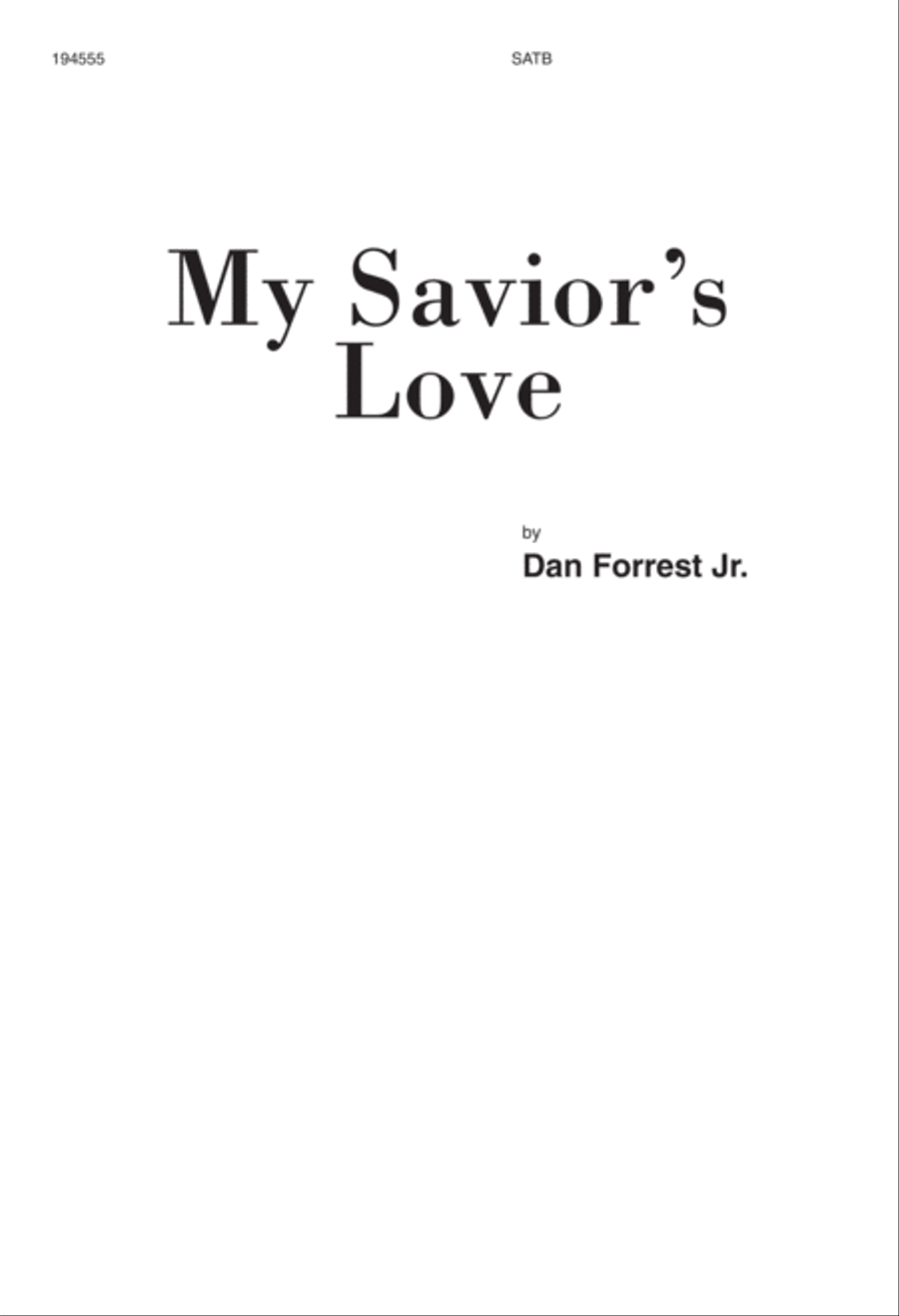 My Savior's Love (Digital Download) 4-Part scores gallery preview page 1