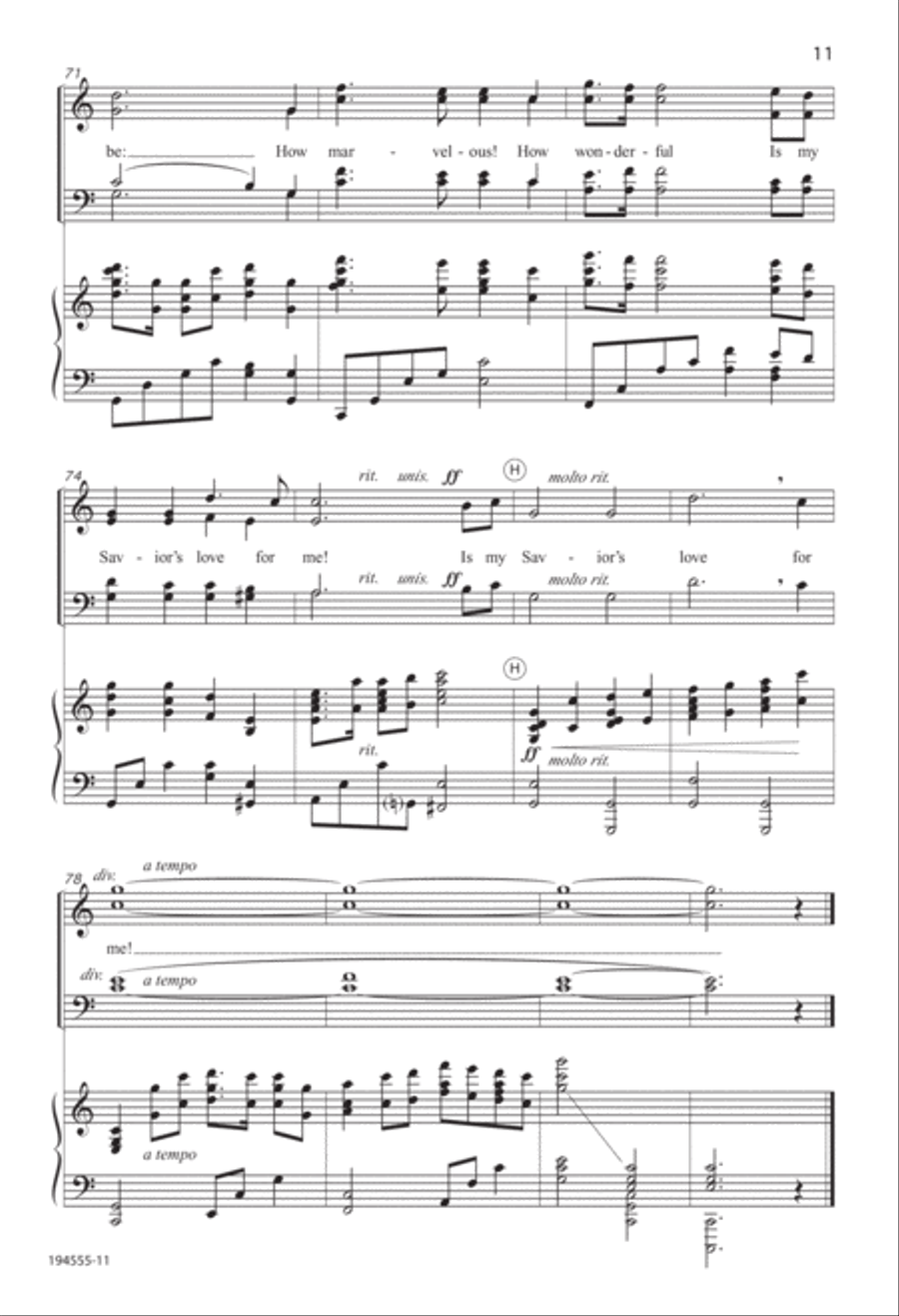 My Savior's Love (Digital Download) 4-Part scores gallery preview page 11