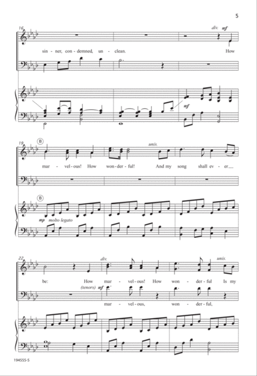 My Savior's Love (Digital Download) 4-Part scores gallery preview page 5