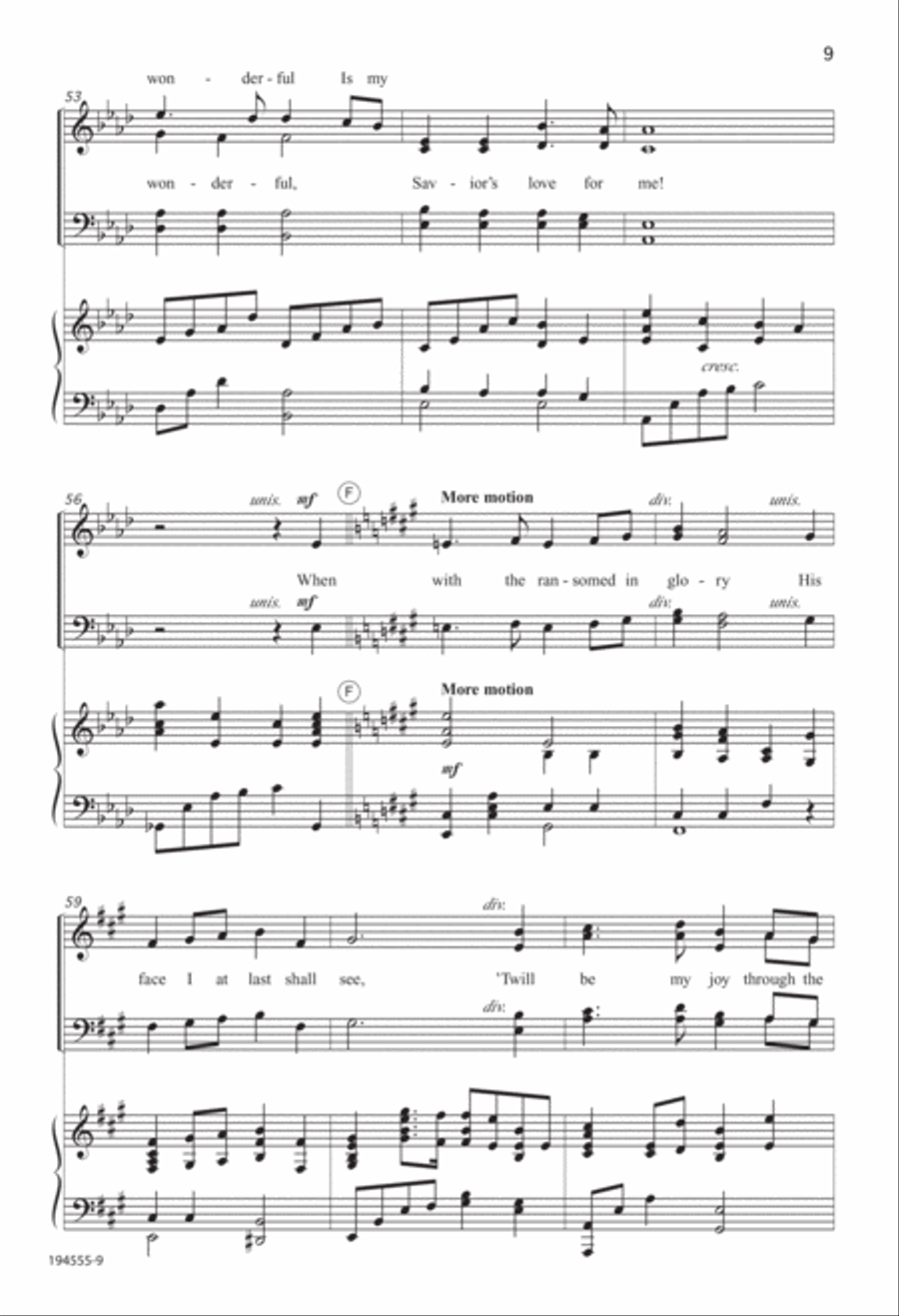 My Savior's Love (Digital Download) 4-Part scores gallery preview page 9