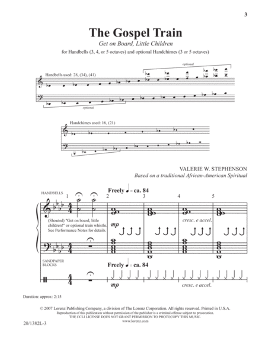 The Gospel Train (Digital Download) 5-Octaves scores gallery preview page 2
