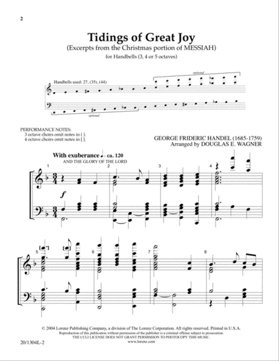 Tidings of Great Joy (Digital Download) 5-Octaves scores gallery preview page 2