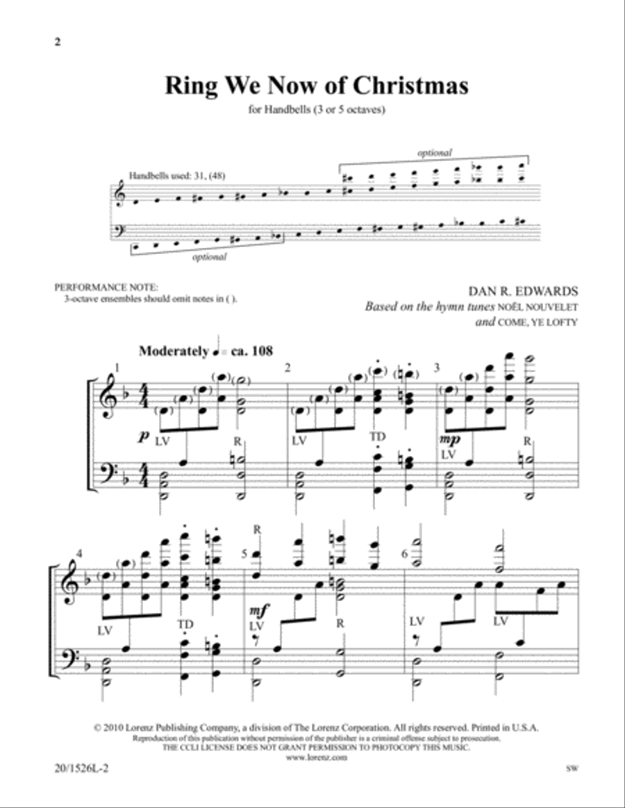 Ring We Now of Christmas (Digital Download) 3-Octaves scores gallery preview page 1