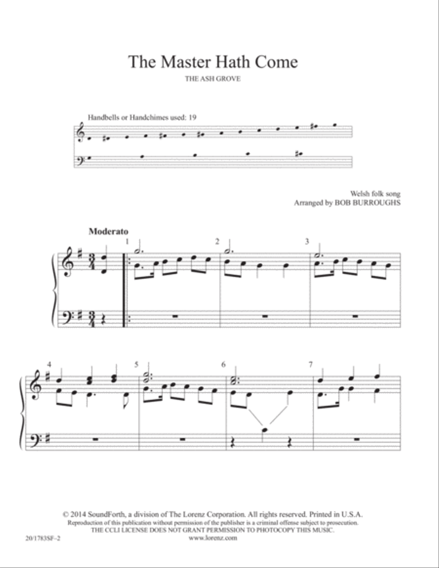 The Master Hath Come (Digital Download) 2-Octaves scores gallery preview page 2
