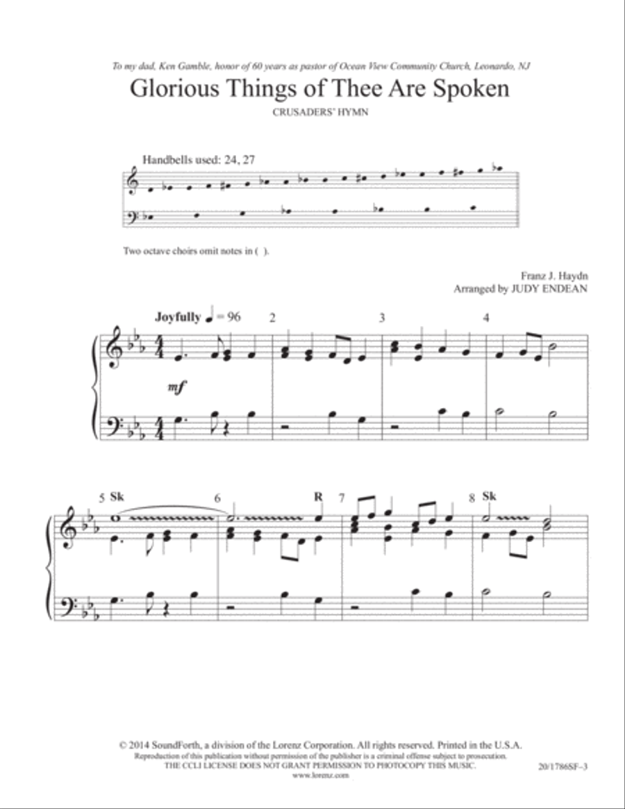 Glorious Things of Thee Are Spoken (Digital Download) 2-Octaves scores gallery preview page 3