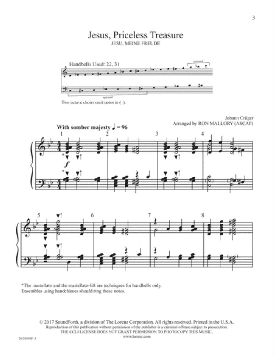 Jesus, Priceless Treasure (Digital Download) 3-Octaves scores gallery preview page 3