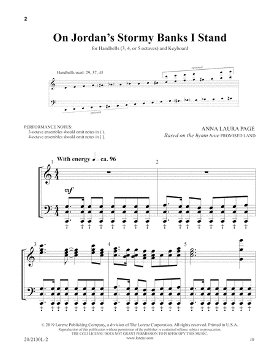 On Jordan's Stormy Banks I Stand (Digital Download) 5-Octaves scores gallery preview page 2