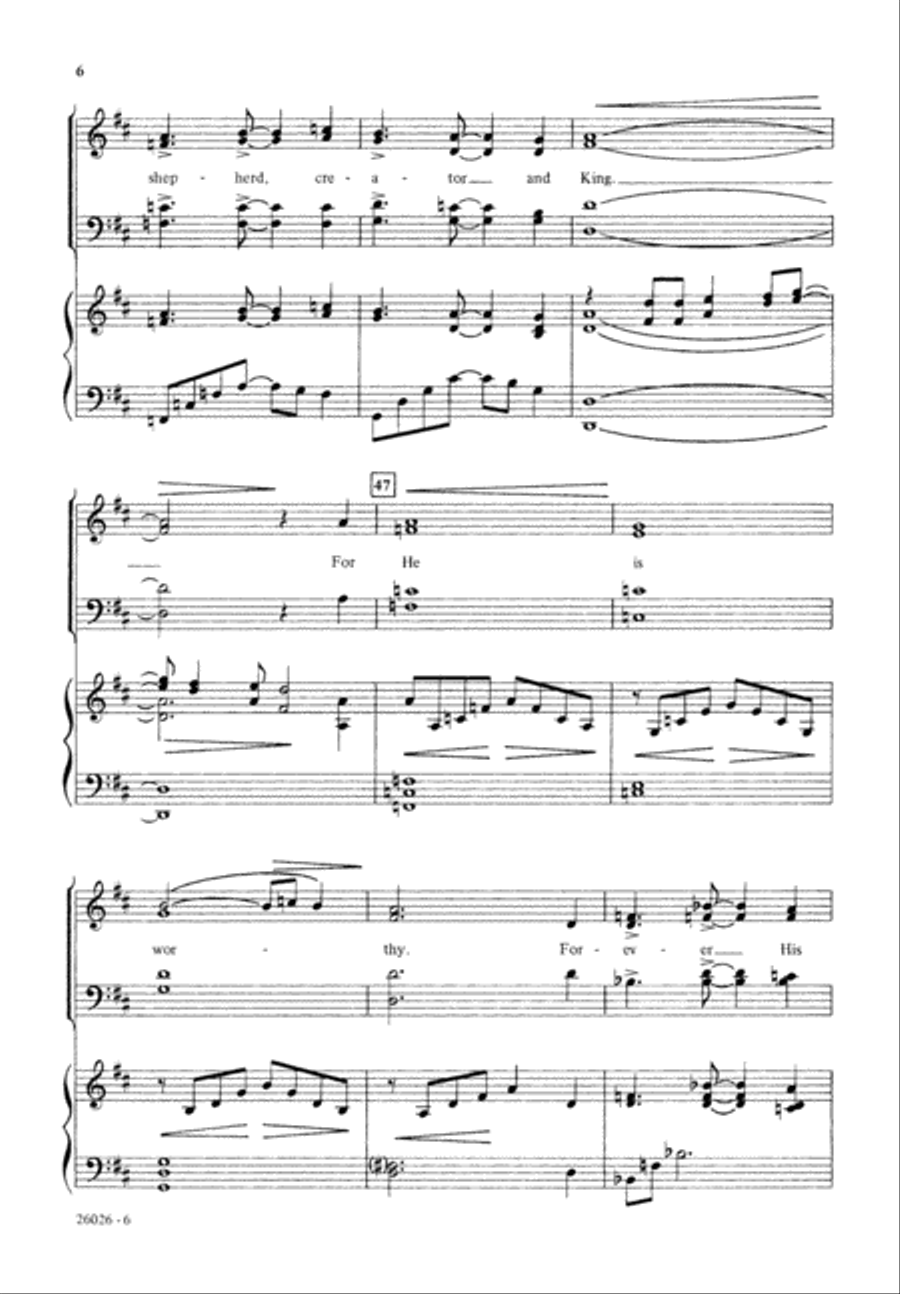 O Come, Let Us Sing (Digital Download) 4-Part scores gallery preview page 6