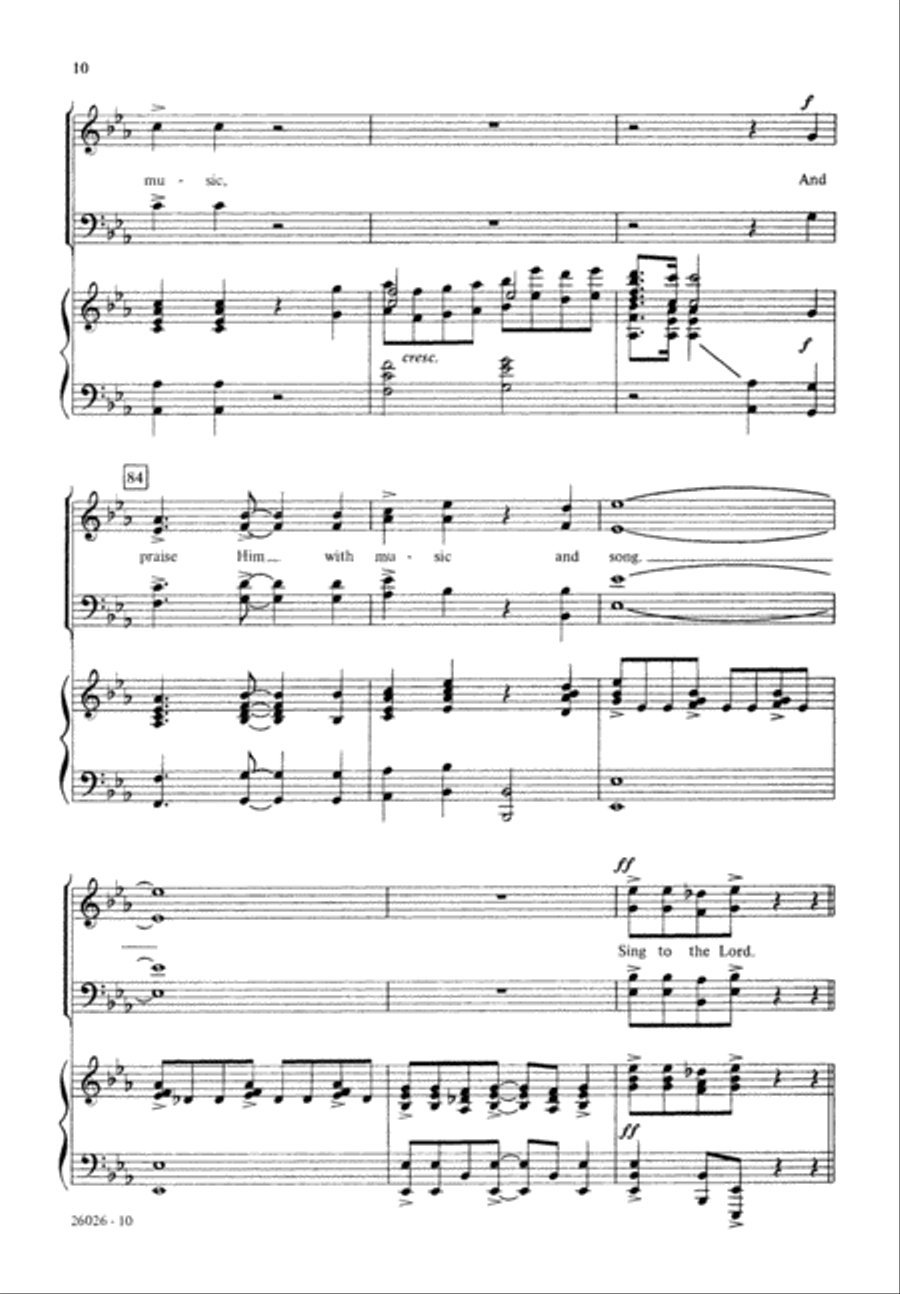 O Come, Let Us Sing (Digital Download) 4-Part scores gallery preview page 10