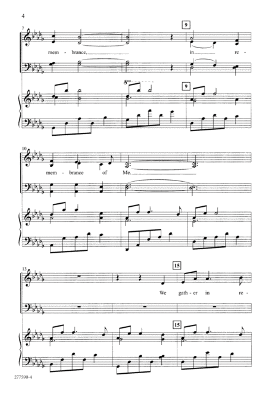 In Remembrance (Digital Download) 4-Part scores gallery preview page 4