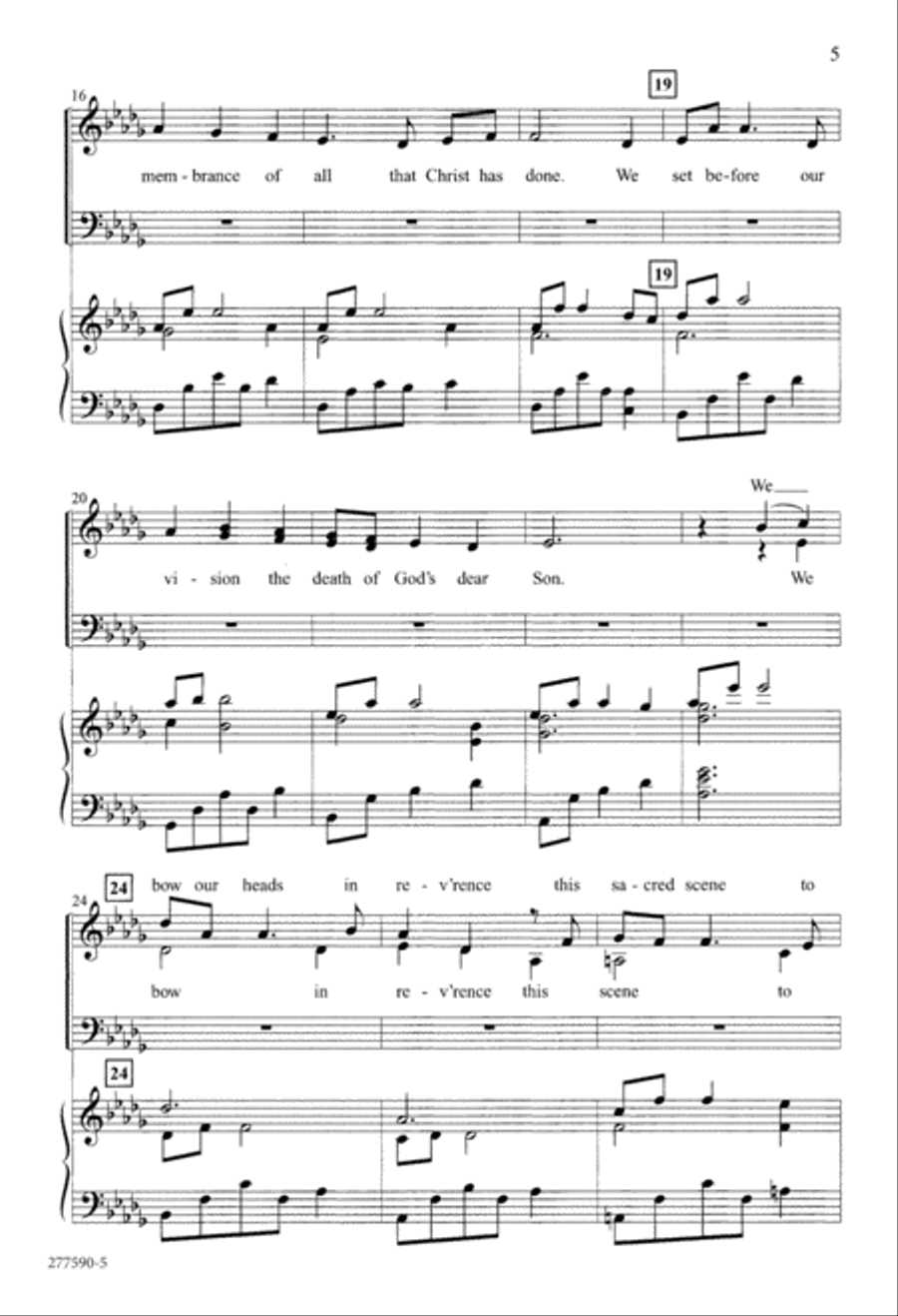 In Remembrance (Digital Download) 4-Part scores gallery preview page 5