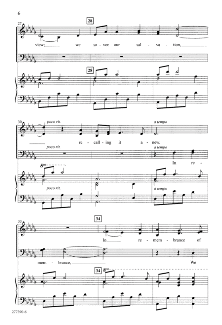 In Remembrance (Digital Download) 4-Part scores gallery preview page 6