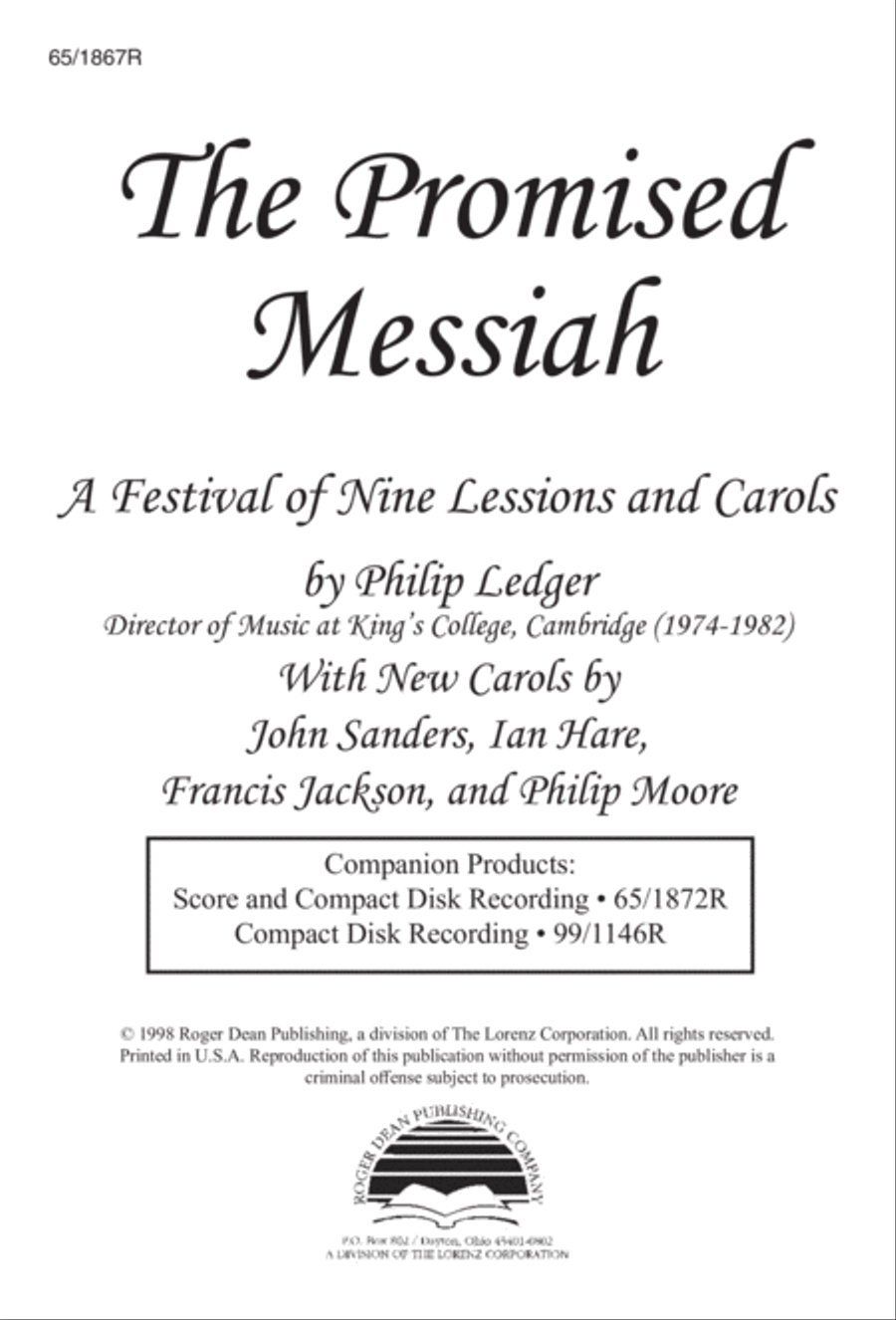 The Promised Messiah (Digital Download) 4-Part scores gallery preview page 3