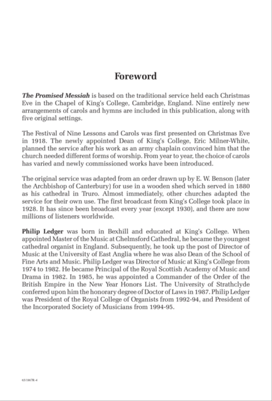 The Promised Messiah (Digital Download) 4-Part scores gallery preview page 6
