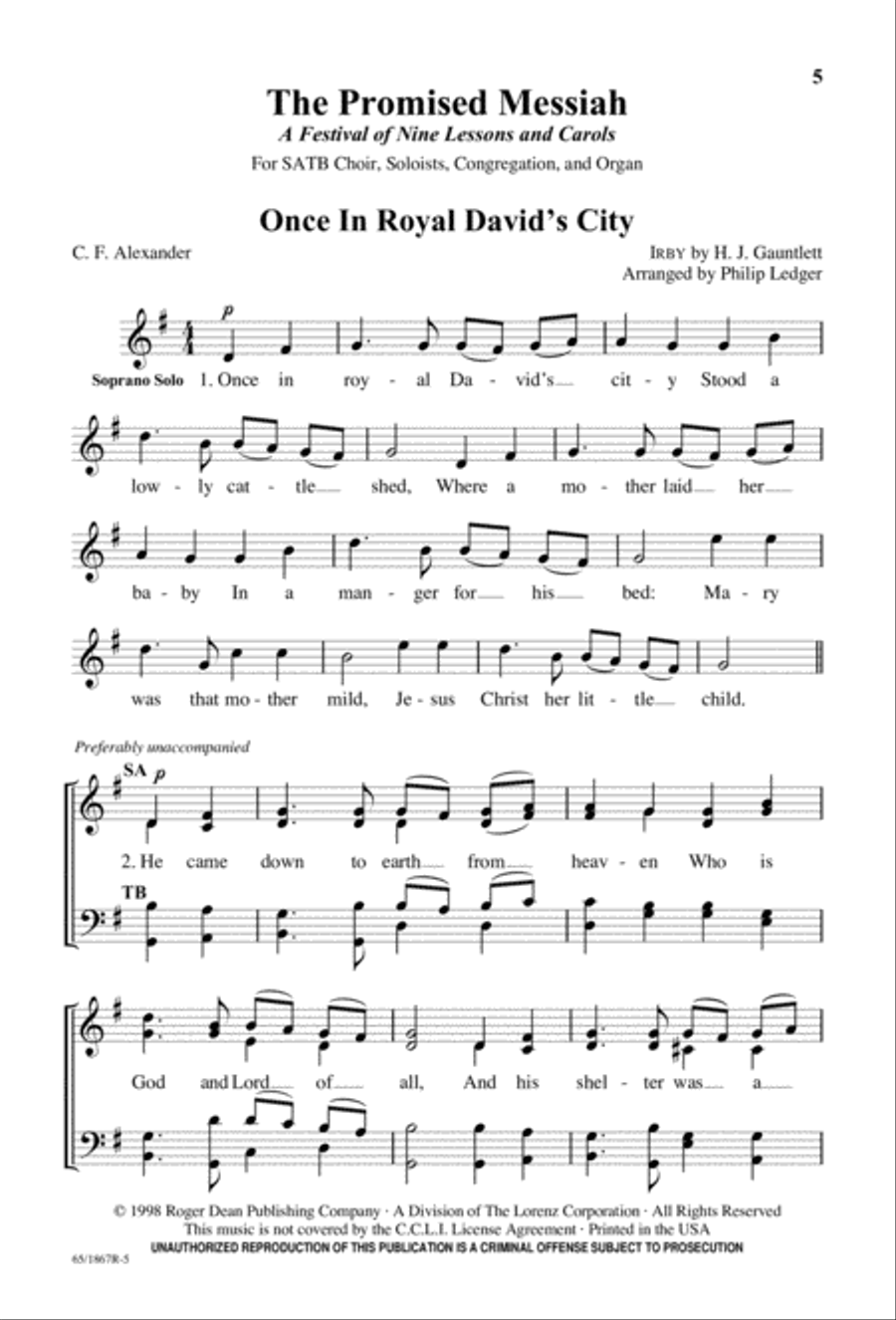 The Promised Messiah (Digital Download) 4-Part scores gallery preview page 7