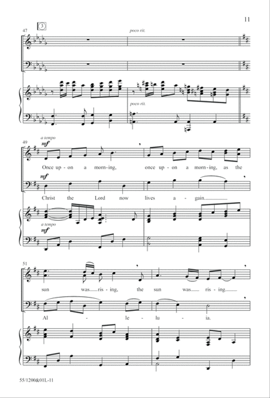 Once Upon a Morning (Digital Download) 4-Part scores gallery preview page 11