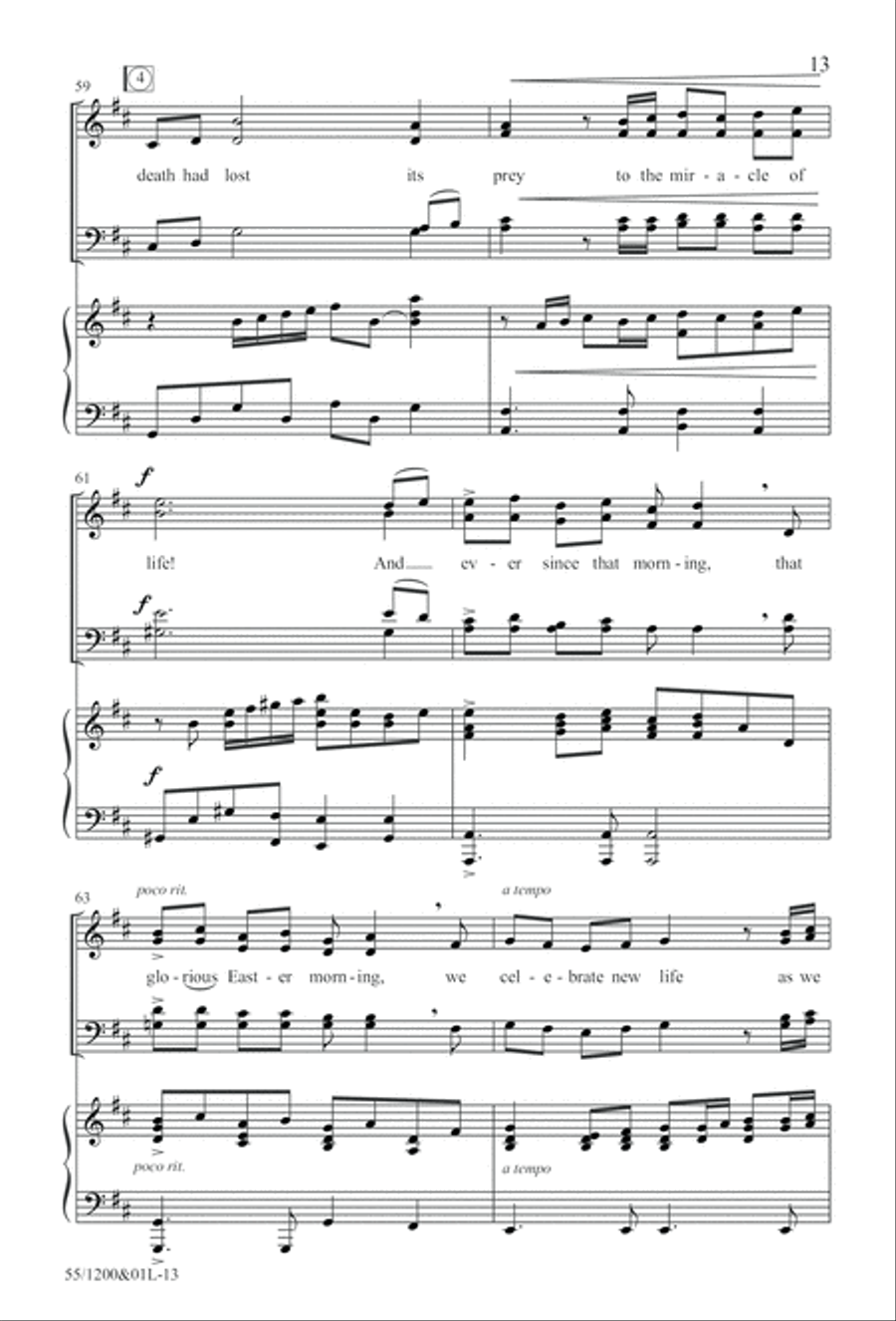 Once Upon a Morning (Digital Download) 4-Part scores gallery preview page 13
