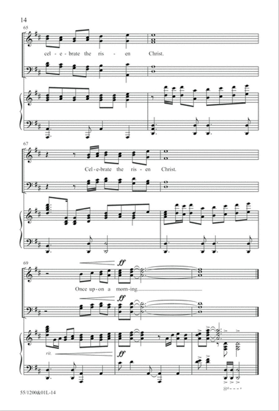 Once Upon a Morning (Digital Download) 4-Part scores gallery preview page 14