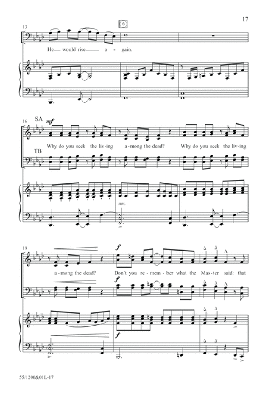 Once Upon a Morning (Digital Download) 4-Part scores gallery preview page 17