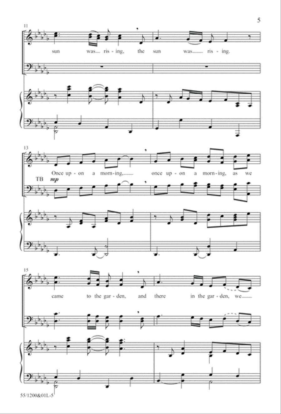 Once Upon a Morning (Digital Download) 4-Part scores gallery preview page 5