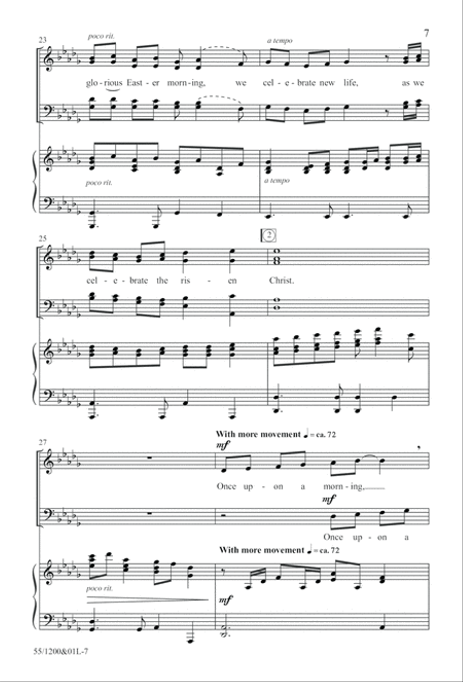 Once Upon a Morning (Digital Download) 4-Part scores gallery preview page 7