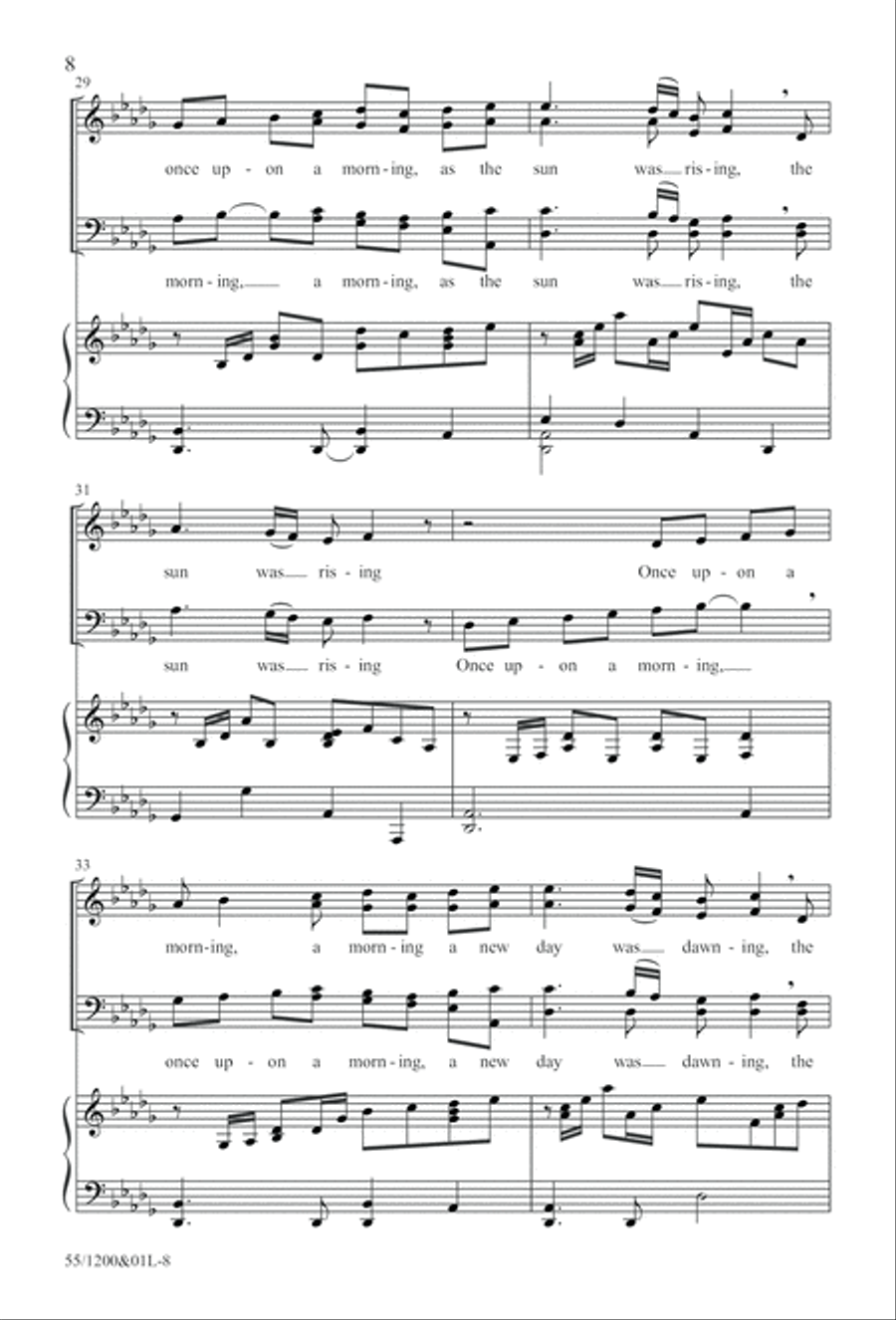 Once Upon a Morning (Digital Download) 4-Part scores gallery preview page 8