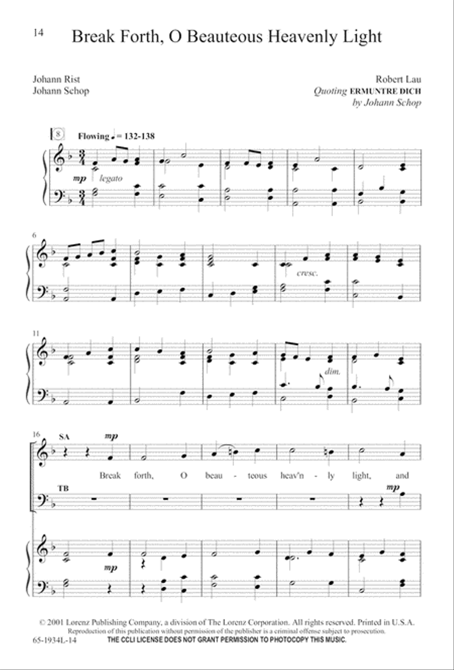 The Advent of Hope, the Birth of Peace (Digital Download) 4-Part scores gallery preview page 16