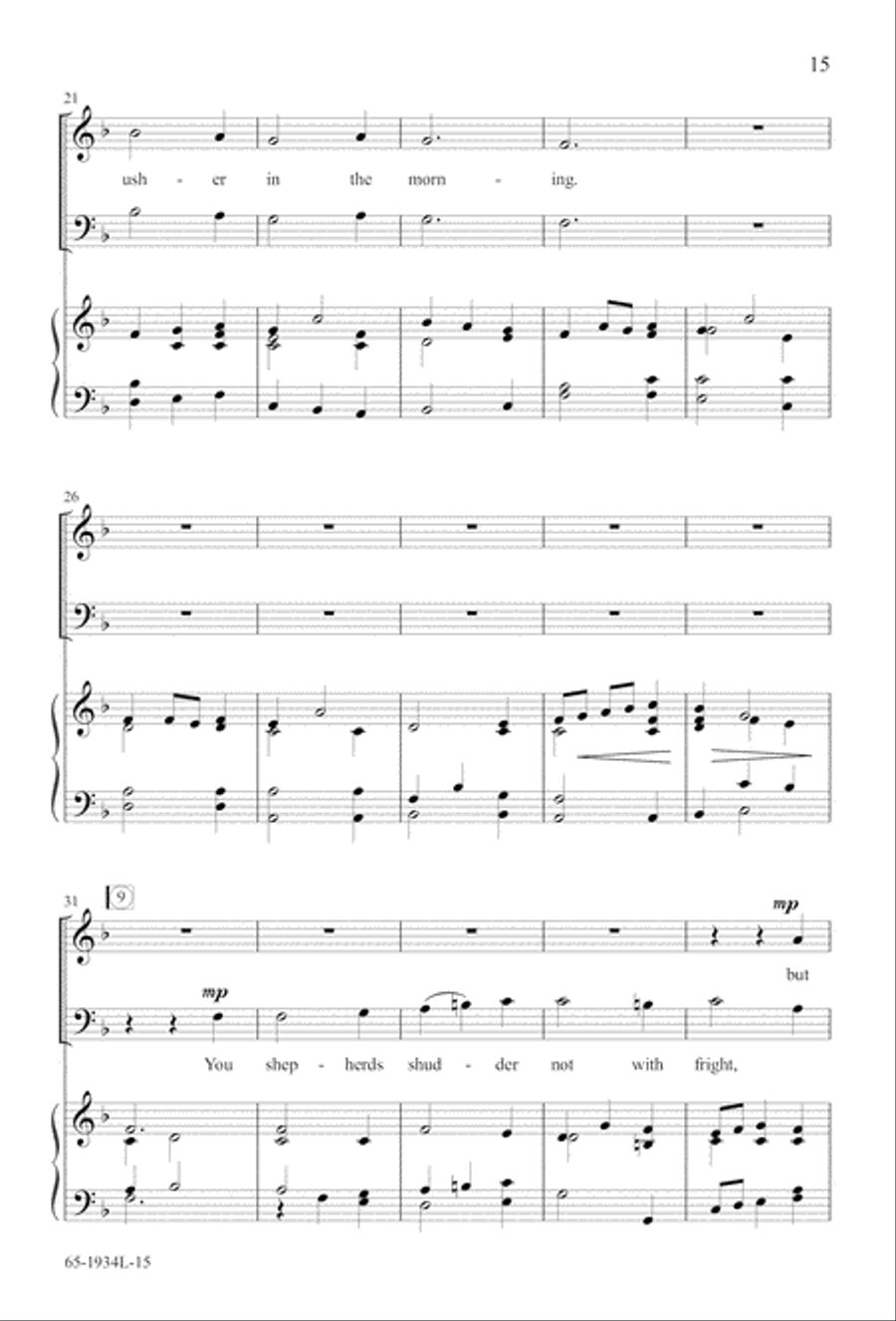 The Advent of Hope, the Birth of Peace (Digital Download) 4-Part scores gallery preview page 17