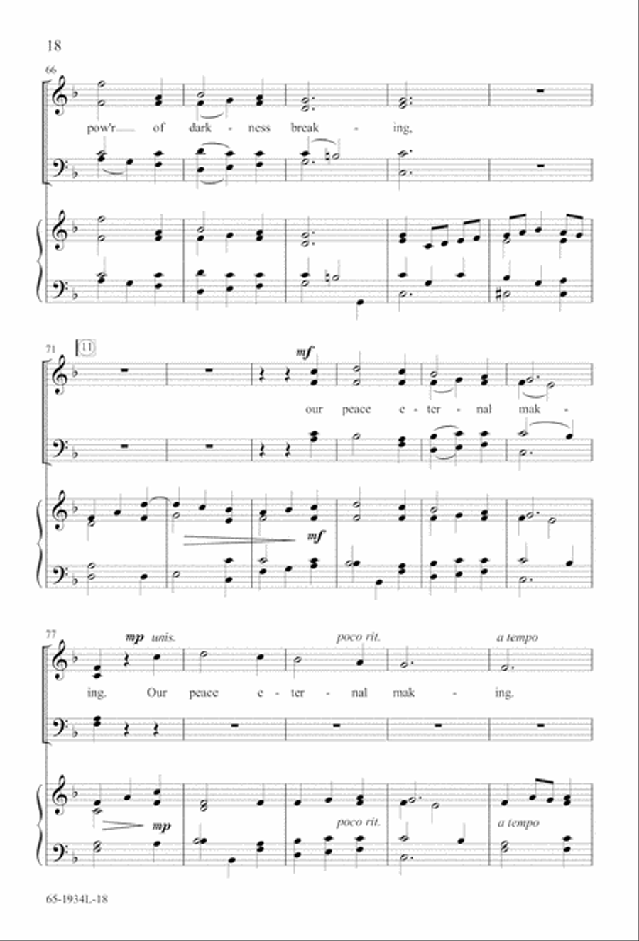 The Advent of Hope, the Birth of Peace (Digital Download) 4-Part scores gallery preview page 20