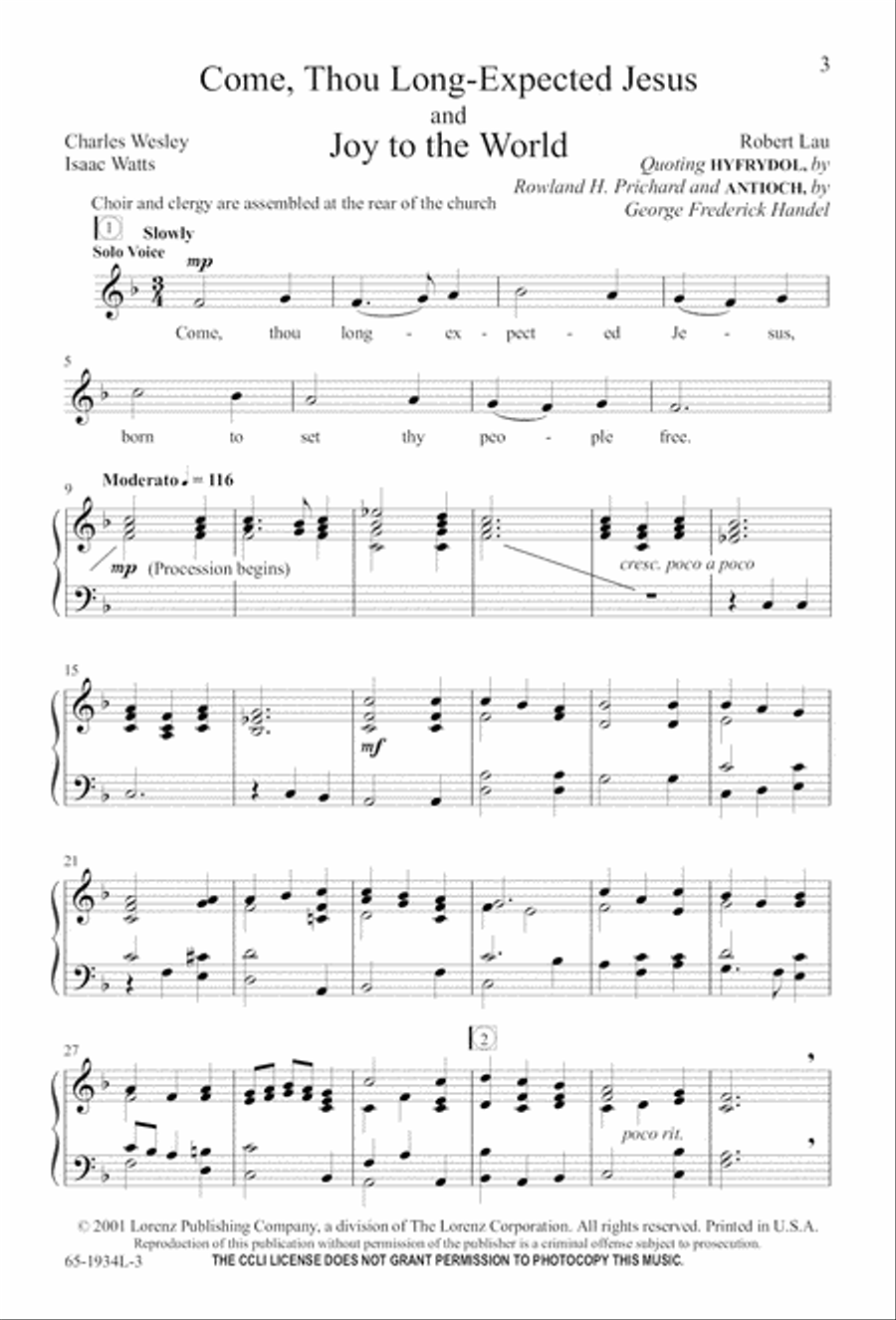 The Advent of Hope, the Birth of Peace (Digital Download) 4-Part scores gallery preview page 5