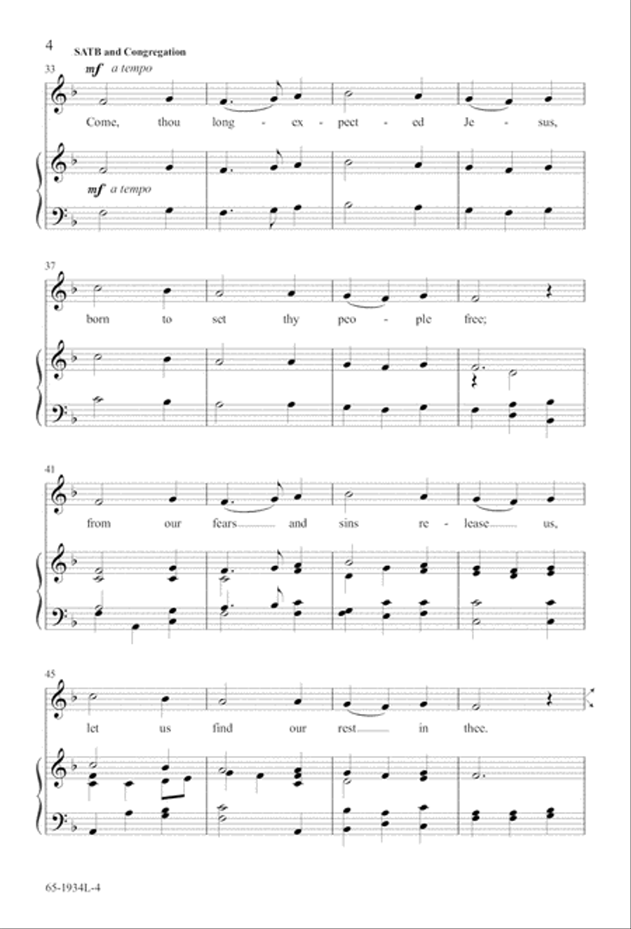 The Advent of Hope, the Birth of Peace (Digital Download) 4-Part scores gallery preview page 6
