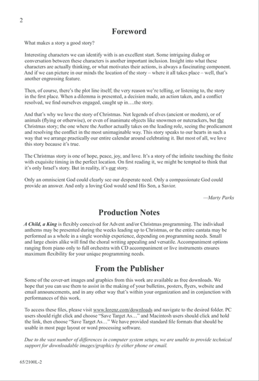 A Child, A King (Digital Download) 3-Part scores gallery preview page 2
