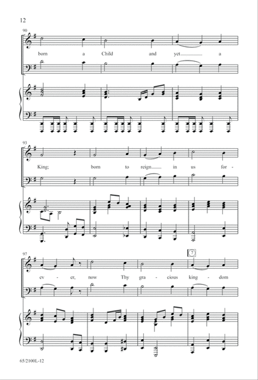 A Child, A King (Digital Download) 3-Part scores gallery preview page 12