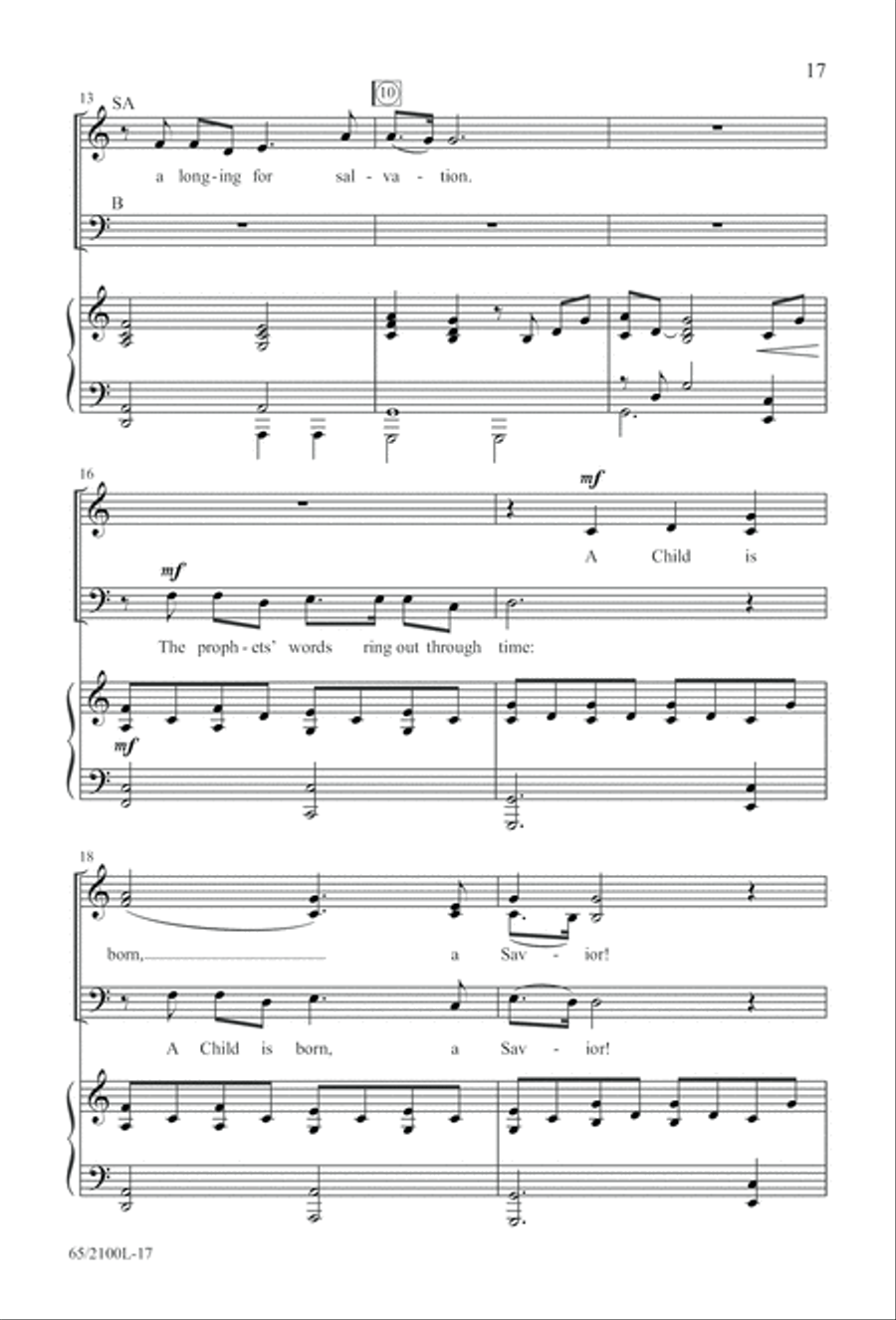 A Child, A King (Digital Download) 3-Part scores gallery preview page 17